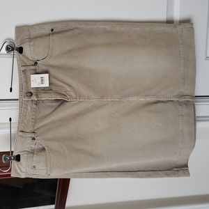 J jill corduroy tan skirt